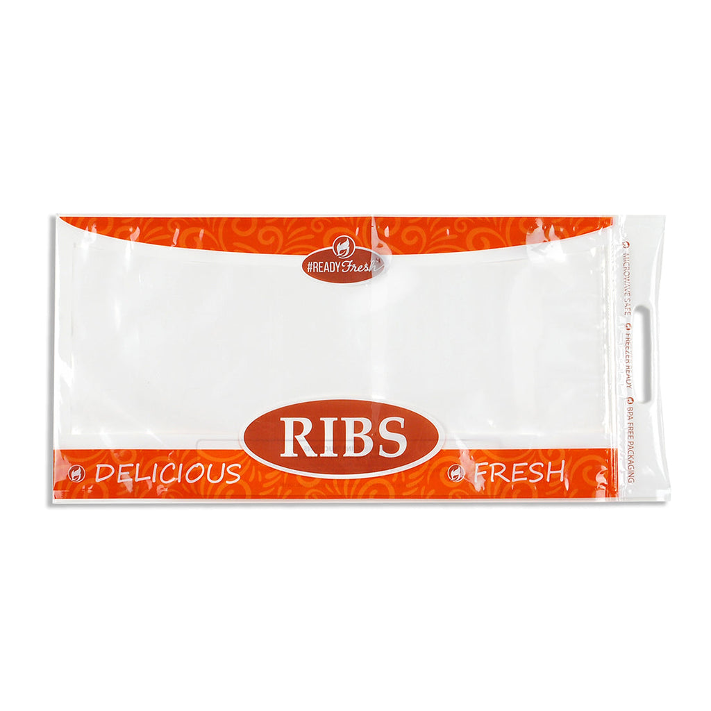 10" x 21-1/2" Clear Rib, Zipper, Ribs 2.6 mil Cast Polypropylene Food Bags