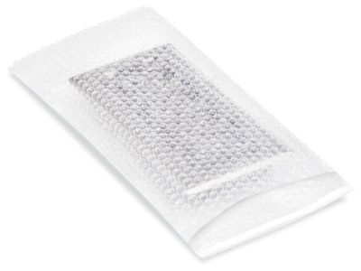 8" x 17-1/2" Clear Self-Seal Bubble Pouches