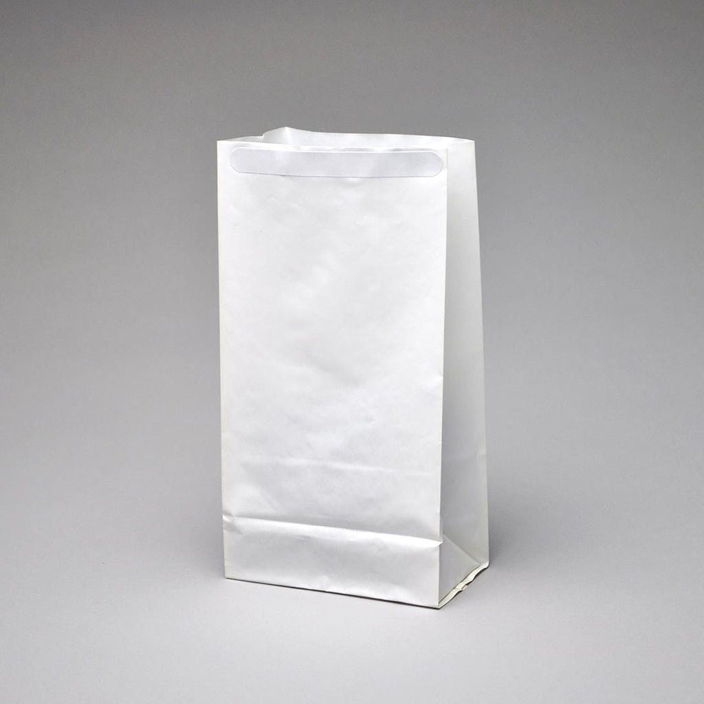 4-1/2" x 2-1/2" x 8-1/2" White Adhesive, Seamless 3 mil HDPE Air Sickness Bags