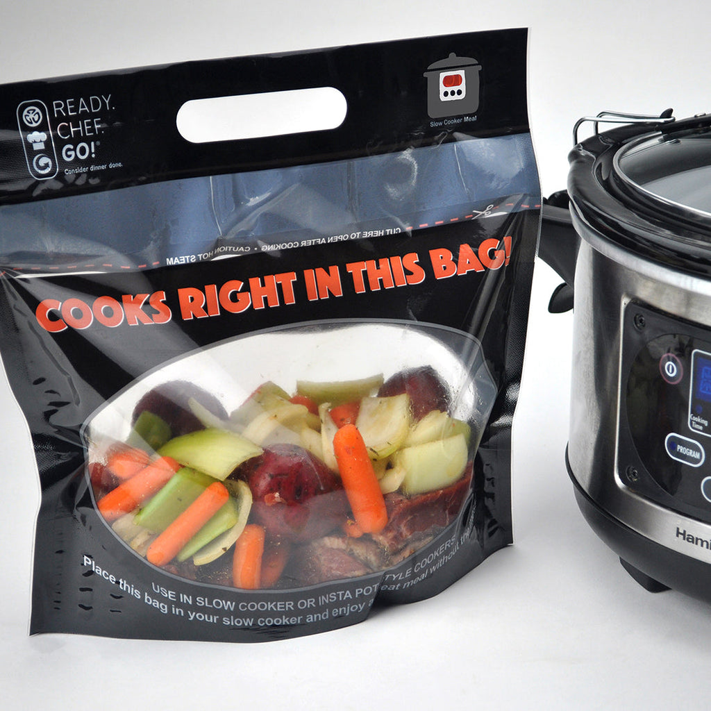 12" x 9-1/2 + 4 BG + 2 LP" Zipper, for Slow Cooker PET Cooking Bags