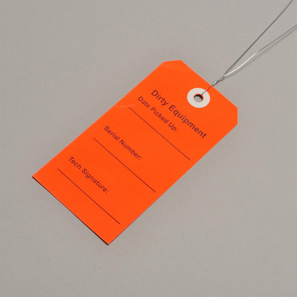 2-5/16" x 4-3/4" Red "Dirty Equipment" Printed Tags