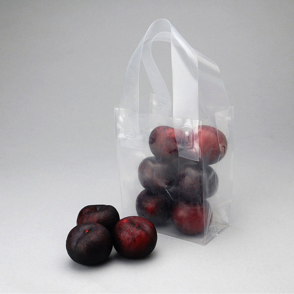 4-3/4" x 2-3/4" x 6-1/2 + 2-3/4 BG" Clear Small, Soft Loop Handle Bag, Fast Take® 3 mil HDPE Carryout Bags