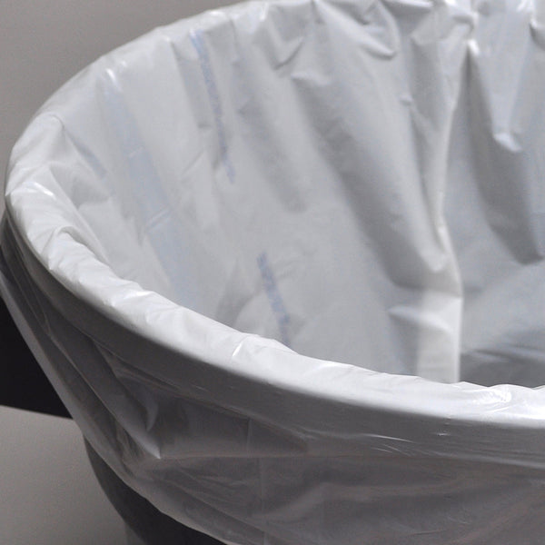30" x 36" White 20 -- 30 gal. 15 micron LDPE Trash Can Liner Bags