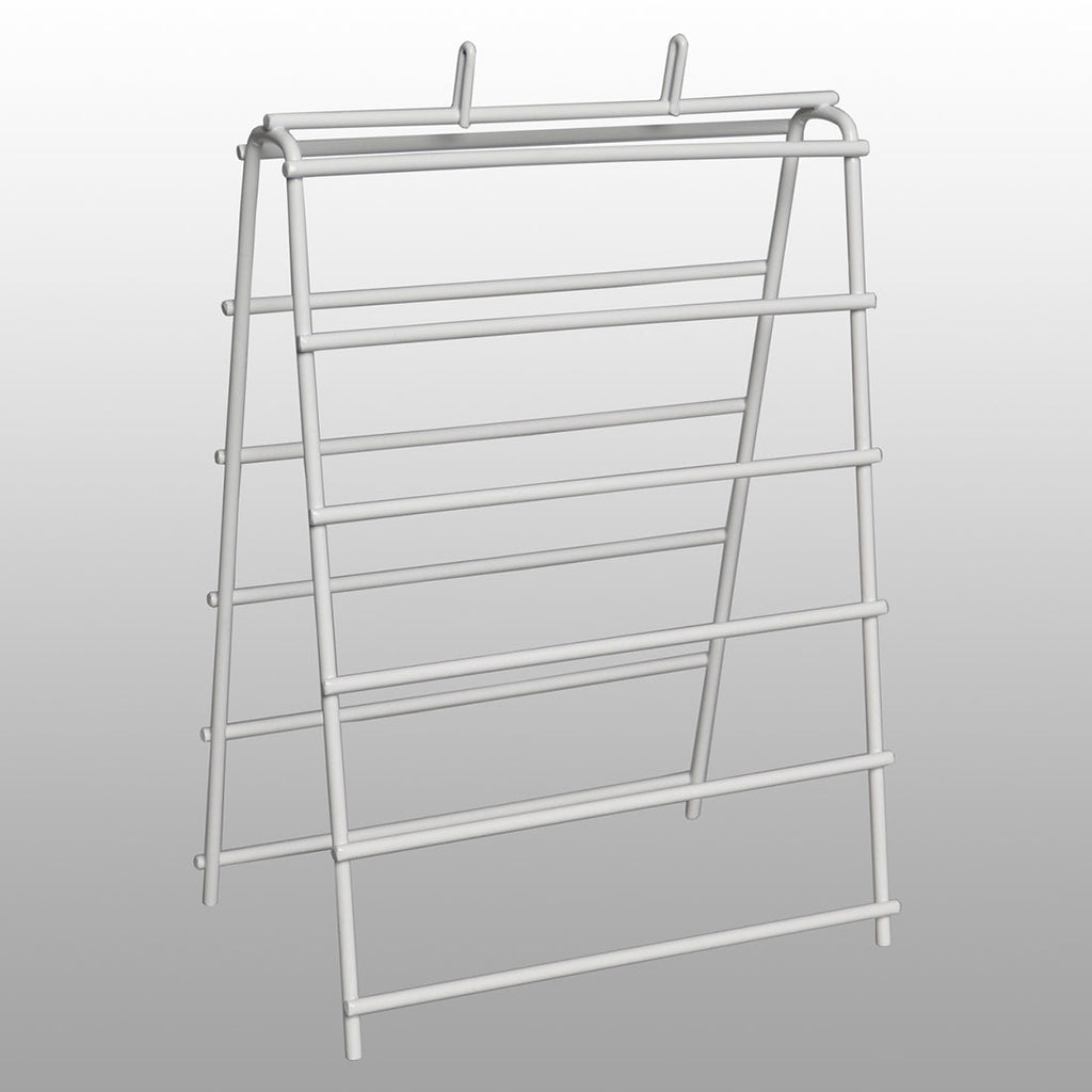 6" x 6-1/4" x 11.75" White Wire Saddle Pack Stands
