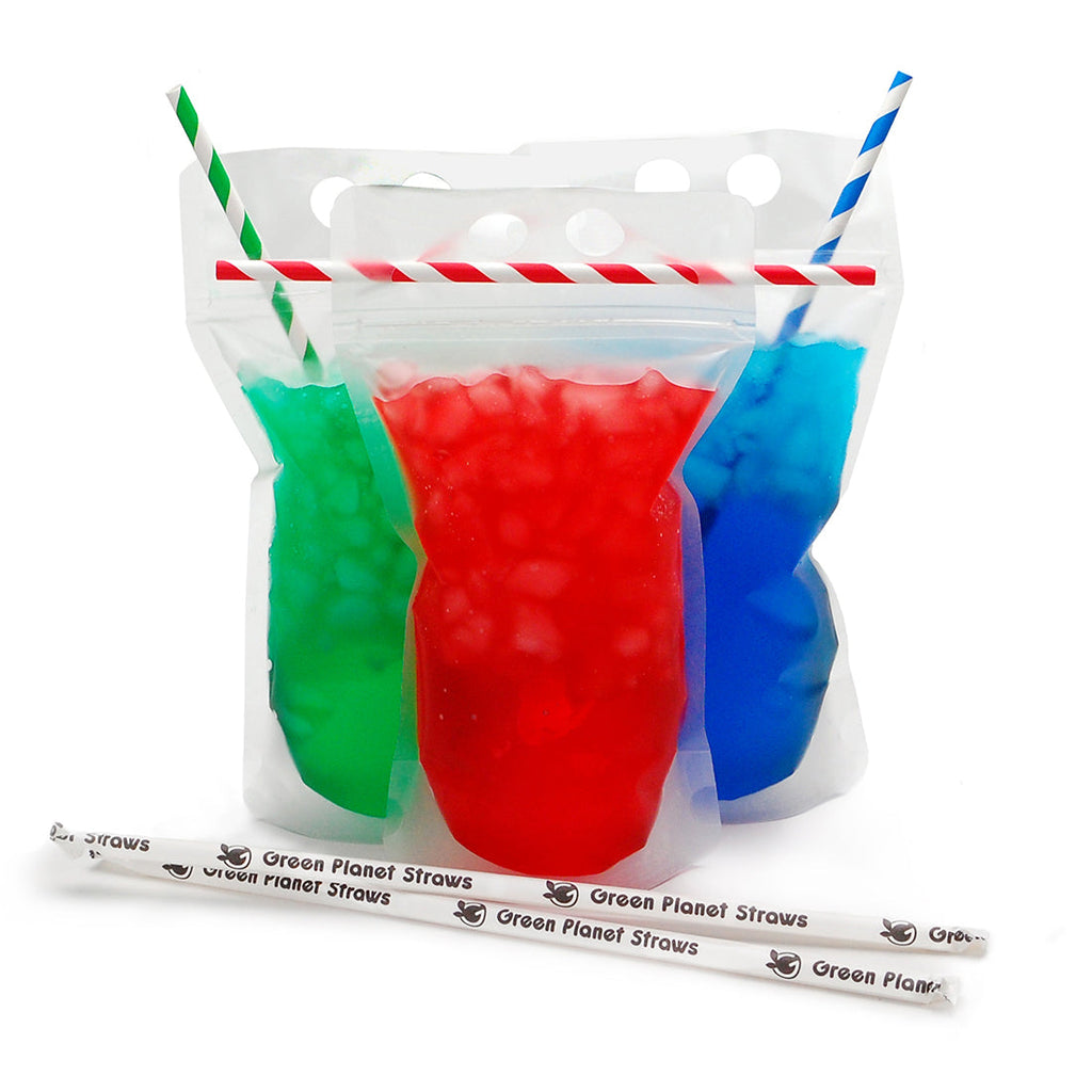 5" x 9 + 3 BG" Clear 3.6 mil PP Beverage Pouches