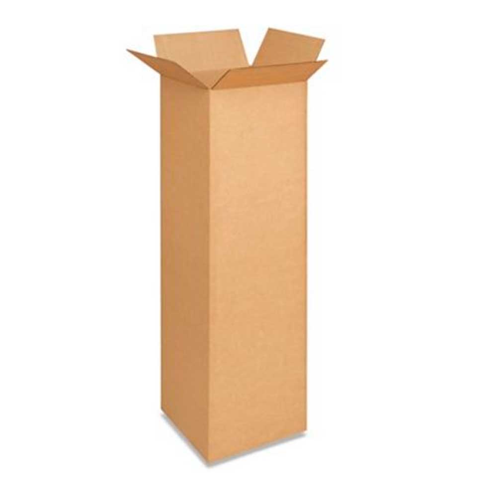 12" x 12" x 56" Kraft Single Wall 200# Corrugated RSC Boxes
