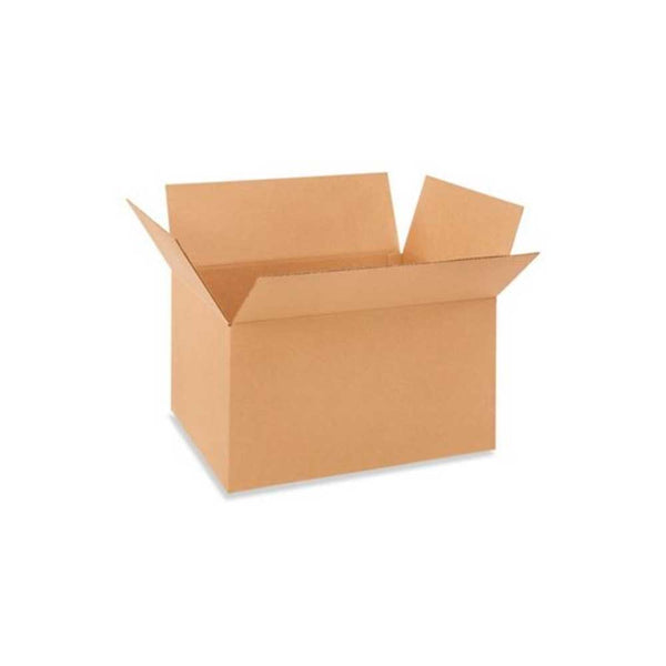21-3/8" x 15-5/8" x 12-5/8" Kraft Single Wall 200# Corrugated RSC Boxes