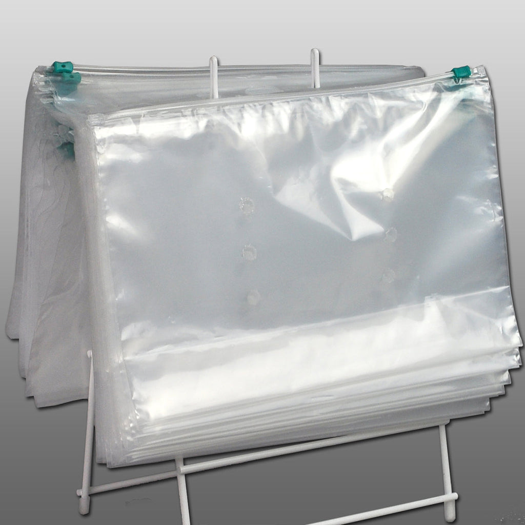 11" x 7 + 3 BG" Clear Vented, Slide Seal 1.5 mil LDPE Slide Seal Bags