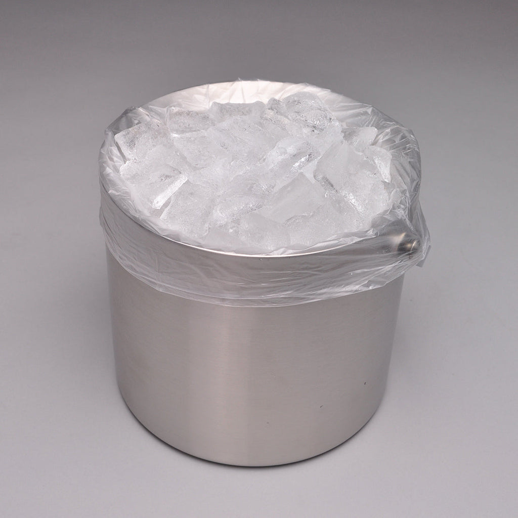 12" x 12" Clear 0.48 mil HDPE Ice Bucket Bags