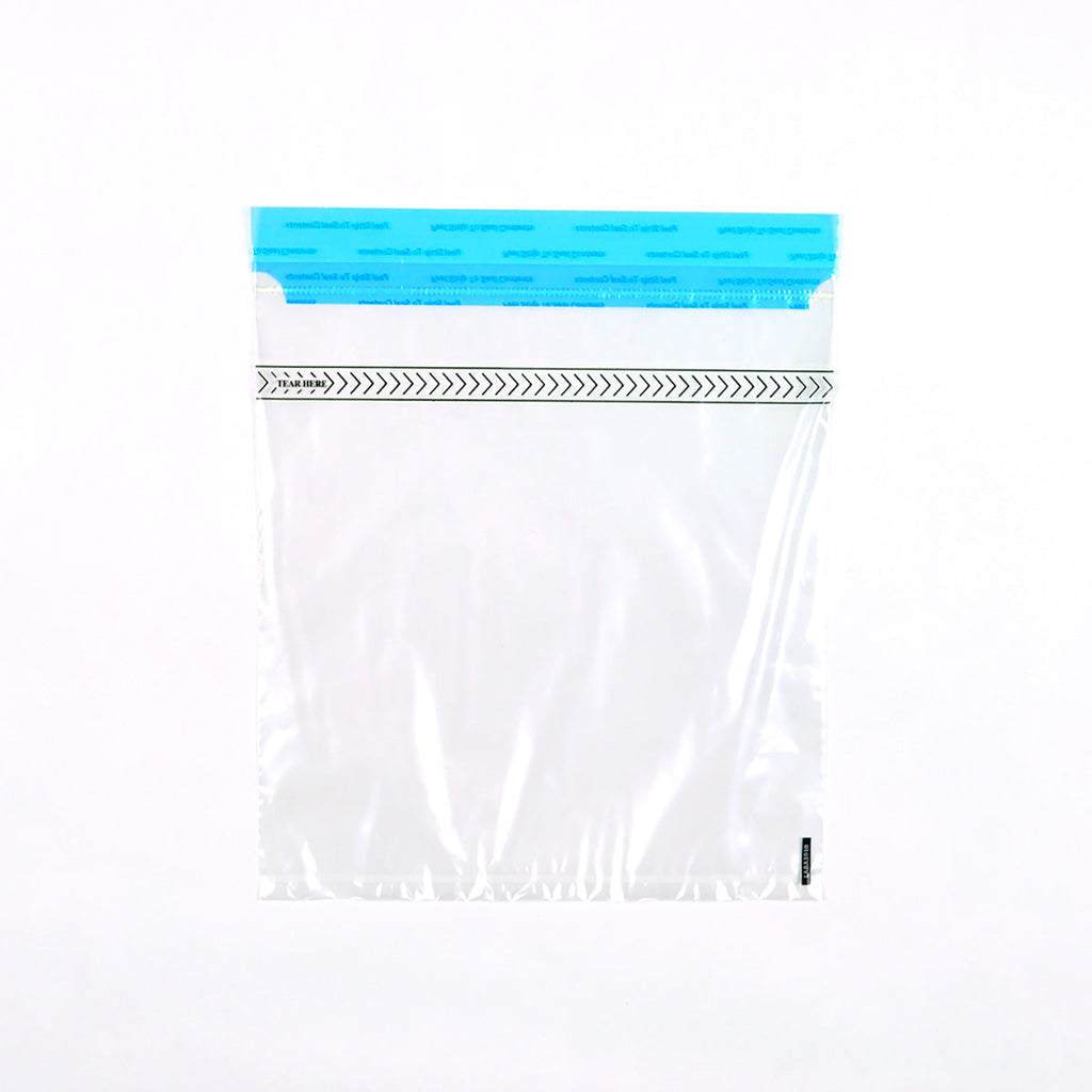 10" x 10" Clear Tamper Evident, Spanish Print, Zipper, Lab Seal® 1.8 mil LDPE Specimen Bags