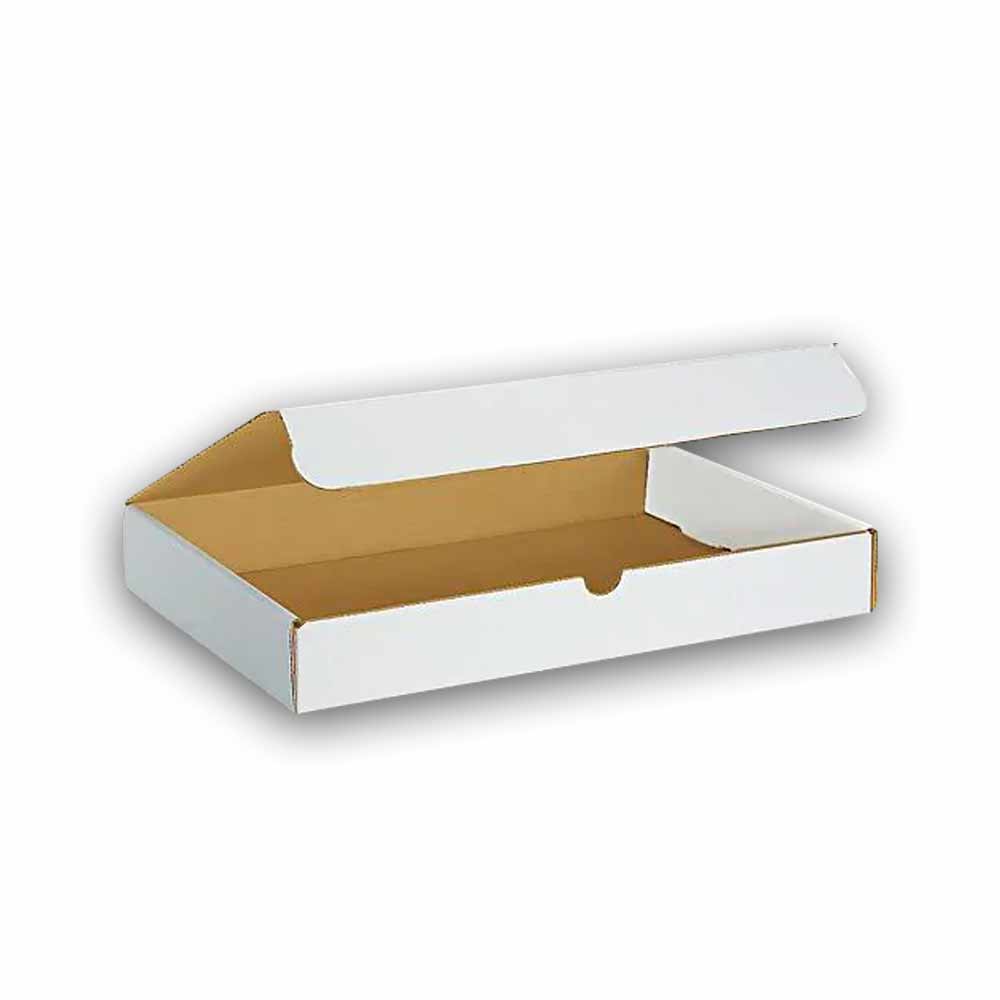 15" x 11" x 2" White Exterior / Kraft Interior Single Wall 32 ECT Corrugated RETT Boxes