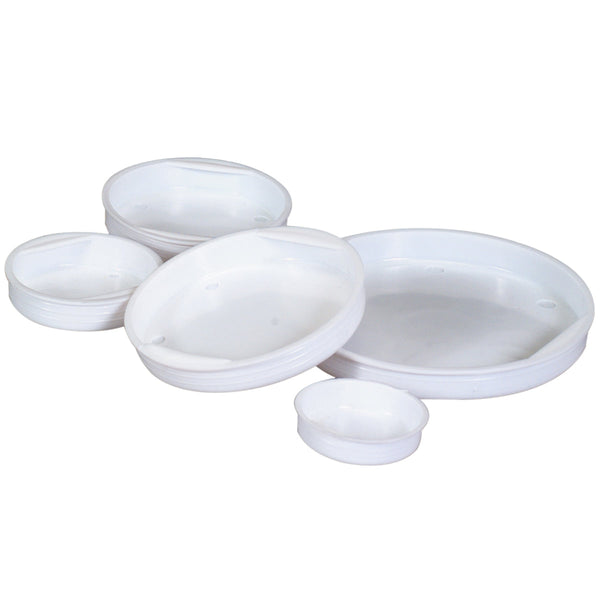 2-1/2" White Plastic End Caps for Mailing Tubes