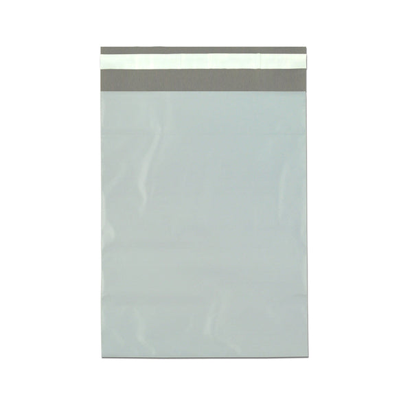 14" x 17 + 2 LP" White Adhesive 2 mil LDPE Poly Mailers