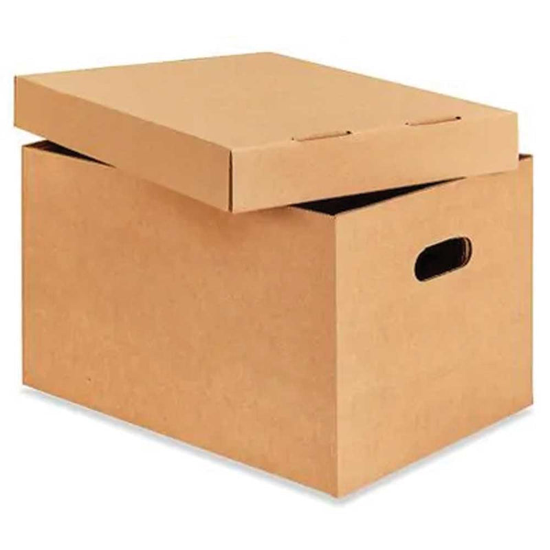 15" x 12" x 10" Kraft 32 ECT Corrugated Record Storage Boxes