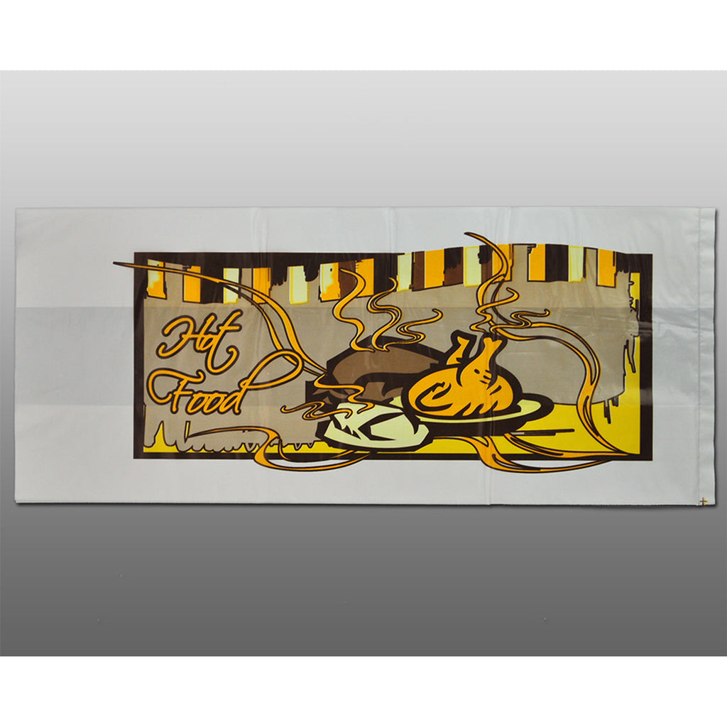 6" x 4" x 14" White 1.25 mil HDPE Food Bags