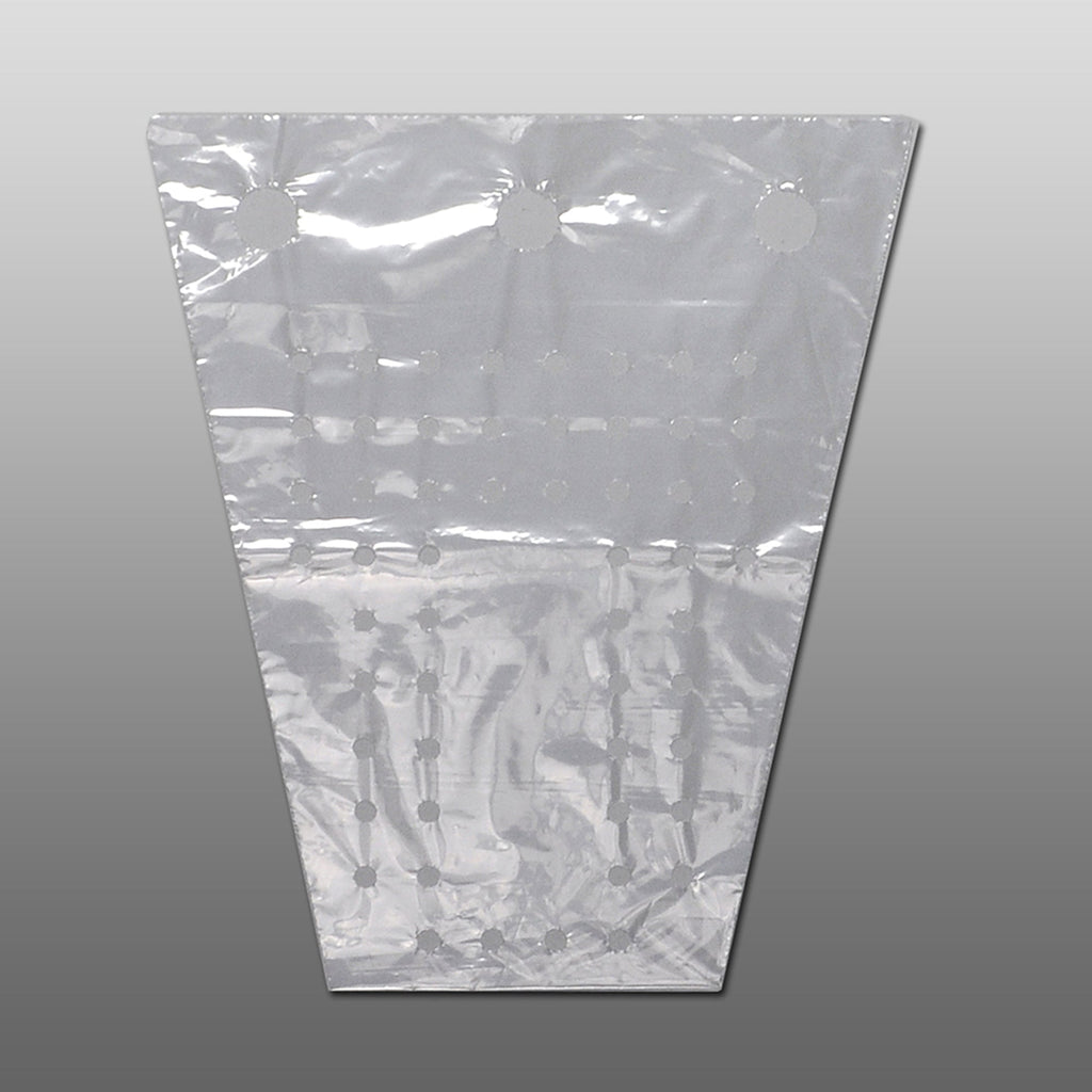 12" x 13-1/2" Clear Vented, with Twist Ties 1.5 mil LDPE Grape Bags